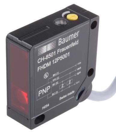 Baumer, диффузный фотоэлектрический датчик, датчик блочного исполнения
