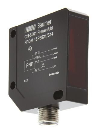 Baumer, рефлекторный фотоэлектрический датчик, блочный датчик