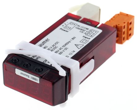 Baumer PA203, светодиодный цифровой щитовой многофункциональный измеритель тока, напряжения, 22 мм x 45 мм