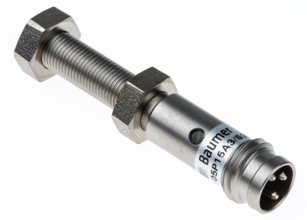 Baumer IFRM 05P15A3/S35L, индуктивный датчик приближения с резьбовым цилиндрическим корпусом, M5 x 0.5 PNP 30V 1 мм 30 В пост. тока 100 мА