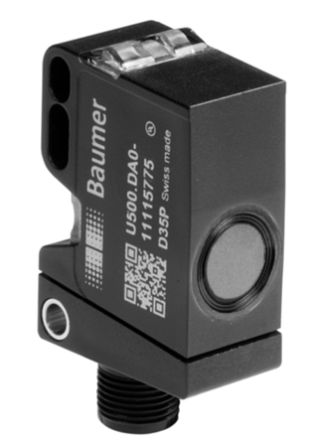 Baumer U500.DA0.2-IAMJ.72F, ультразвуковой датчик приближения в блочном исполнении, M12 x 1, 1000 мм, 100 мА, 4...20 мА, 30 В, 30 В пост. тока