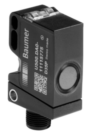Baumer U500.DA0.2-UAMJ.72F, блочный ультразвуковой датчик приближения U500, M12 x 1, 1000 мм, 100 мА, 0/10 В, 30 В, 30 В пост. тока
