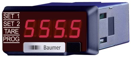 Baumer PA220, светодиодный цифровой щитовой многофункциональный измеритель для переменного тока, 22,2 мм x 45 мм