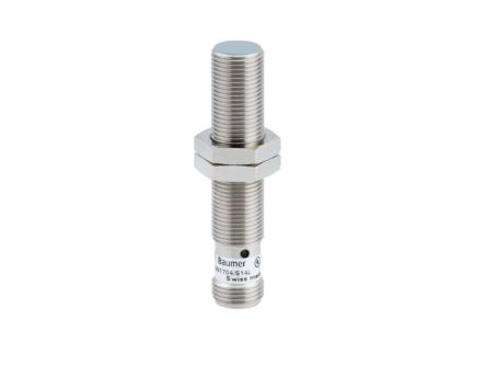 Baumer IR12.D06L-Q60.IA1E.7BF, индуктивный датчик приближения в цилиндрическом корпусе, M12, 4...20 мА, IR12, 36 В пост. тока, 6 мм, 36 В пост. тока, 20 мА